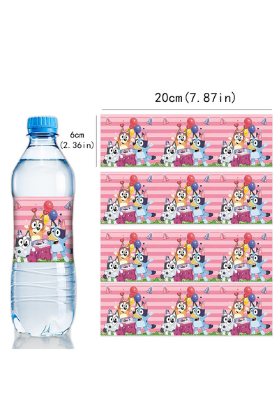 Choice13 50pcs-5pack Bottle sticker-3 10/20/30pcs Bluey Water Bottle Label Pa...