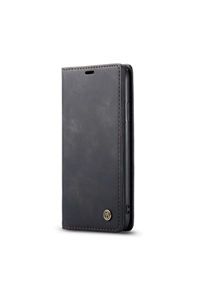 Choice جراب فاخر أسود بتصميم كلاسيكي لهاتف Poco F5 و Poco F7 Pro، مزود بفتحات...