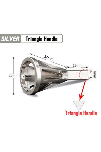 choice2 Silver Triangle Deburring External Chamfer Tool Metal Hex Triangle Tr...
