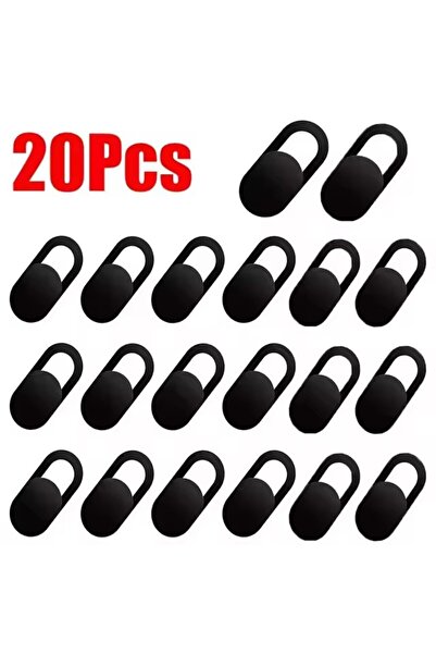 Choice5 20 قطعة من أغطية كاميرا الويب السوداء مع مصراع مغناطيسي منزلق غطاء بل...