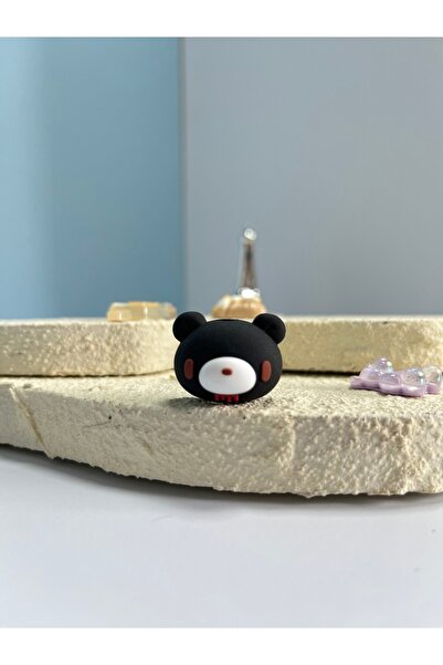 Choice1 BLACK Kawaii Bloody Bear Data Cable Protector Cute Cartoon Animal Cha...