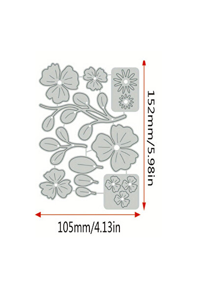 Choice6 15.2X10.5CM 1pc Flower Leaf Metal Cutting Mold Template DIY Scrapbook...
