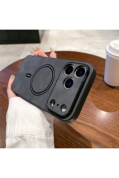 Choice87 جراب فاخر من جلد الرمادي غير اللامع لهاتف iPhone 17 Pro، مزود بتقنية...