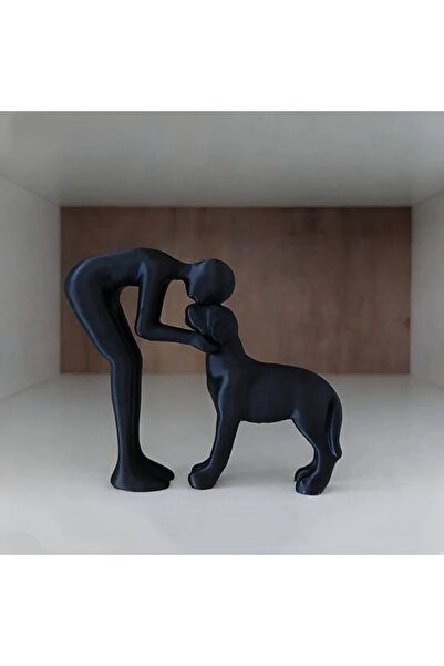 Choice1 black Abstract art companionship! Interactive human and pet figurines...