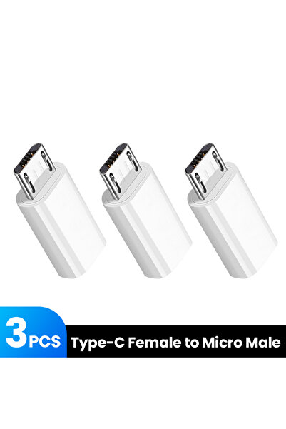 Choice1 محول شحن من النوع C إلى Micro USB لأجهزة أندرويد، 3 قطع (1/3/5 قطع)، ...