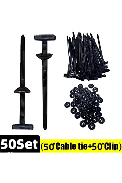 Choice6 مجموعة من 50 قطعة (100 قطعة) من مشابك ربط الكابلات العالمية المصنوعة ...