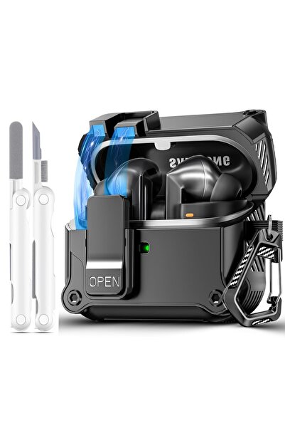 Choice17 جراب حماية جديد لسماعات Galaxy Buds 3 Pro باللون الأسود مع قلم، مزود...