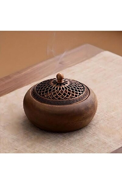 Choice3 مبخرة دائرية من الخشب الصلب، مبخرة عطرية داخلية مع بخور خشب الصندل، م...