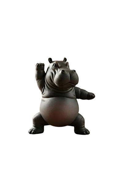 choice2 A5 Yoga Master Hippo Statue Handcrafted Resin Hippopotamus Figurine H...