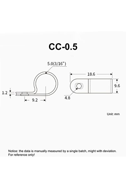 Choice CC-0.5 أبيض 100 قطعة مشابك كابلات بيضاء على شكل حرف R للتثبيت بالبراغي...