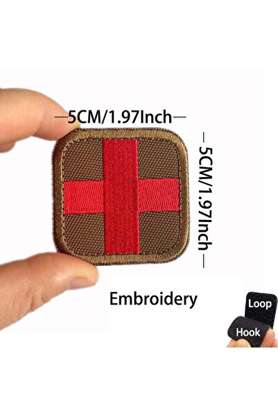 Choice35 HK41-05-Mud Medical Emergency Cross Morale Emblem Outdoor Rescue Ref...