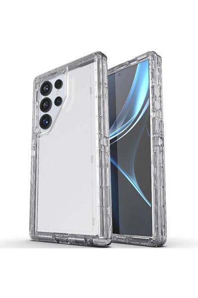 Choice7 Galaxy S24 Ultra Clear 3IN1 OTT Armor PC+TUP Clear Phone Cover For S2...