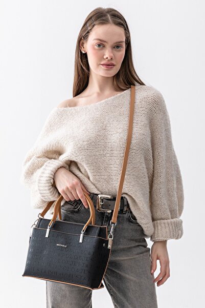 Just Polo Pera Adjustable Strap, Embossed Lettering, Large Volume Women's Bla...