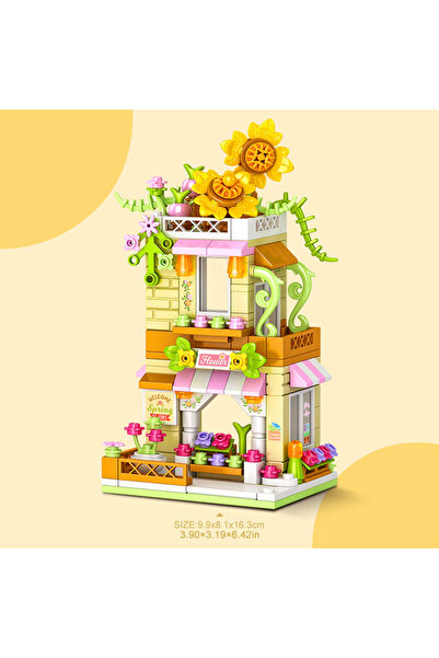 Choice5 1-NO BOX City Street View Building Blk Set DIY Ice Cream Coffee Flowe...