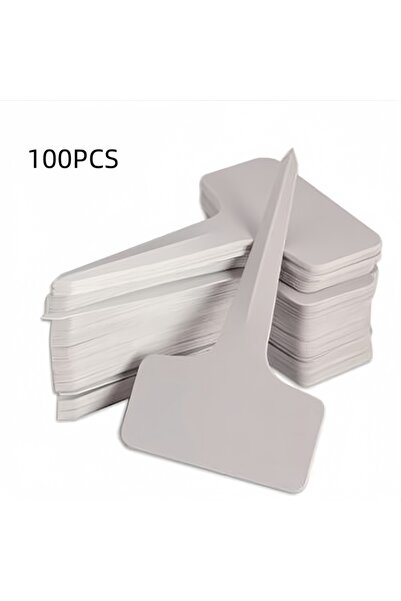 Choice 100PCS 50/100/200pcs White Plastic PVC Plant Tags T Type Marker Nurser...