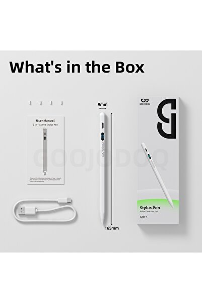 Choice قلم GOOJODOQ أبيض GOOJODOQ GD017 ثنائي النظام 2 في 1، قلم عالمي لأجهزة...