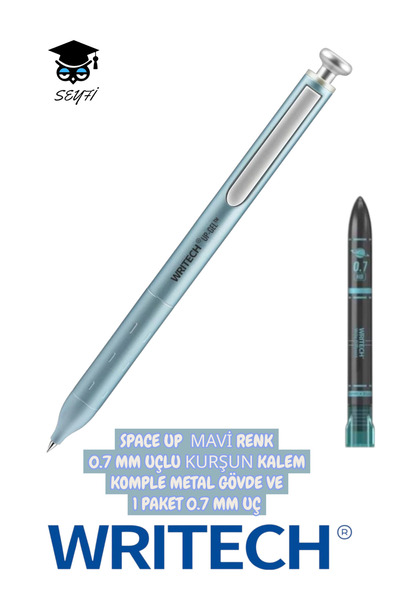 SEYFİKİRTASİYE Space up 0.7 mm Tip Pencil with Complete Metal Body and 1 Pack...