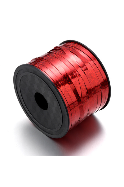 Choice 5.5cmx8cm Red 100yards/roll Plastic Laser Ribbon Colorful Balloon Ribb...