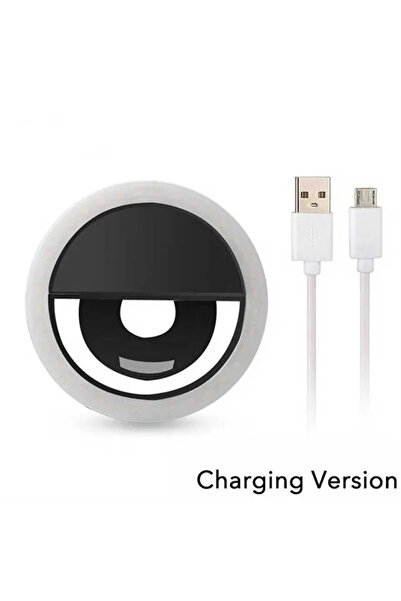 Choice حلقة إضاءة سيلفي LED سوداء قابلة للشحن عبر منفذ USB، إضاءة سيلفي LED ل...