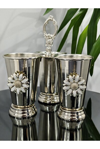 PARILTI HOME COLLECTİON Set de 3 suporturi de linguri argintii, suport de lin...