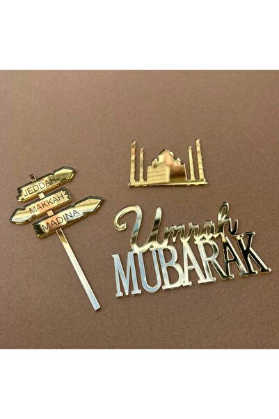 Choice1 Umrah Golden Muslim Umrah Mubarak Topper Hajj Mubarak Cake Topper and...