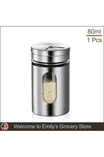 Choice1 1 pcs Stainless Steel Shaker Seasoning Cans Rotate Camping Barbecue J...