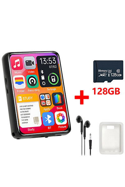 Choice مشغل MP3 معدني مزود ببطاقة ذاكرة سعة 128 جيجابايت، يدعم تقنية بلوتوث 5...