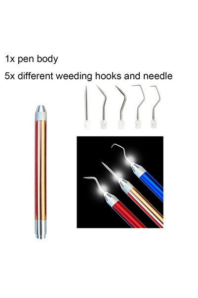 Choice Gold Vinyl Weeding Tools Kit Portable With LED Light Craft Silhouette ...