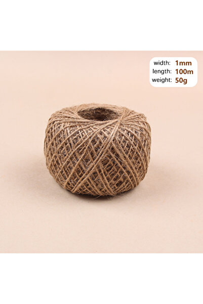 Choice4 حبل جوت طبيعي عتيق، 1 مم × 100 متر، 1-14 مم، يُستخدم في الحرف اليدوية...