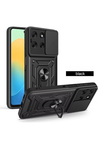 Choice65 غطاء حماية أسود مقاوم للصدمات لهاتف موتورولا موتو G86، متوافق مع هوا...