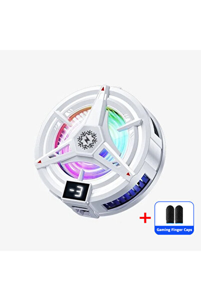 Choice مجموعة بيضاء - مبرد هاتف محمول قابل للتعديل بثلاث سرعات - مشبك خلفي مغ...