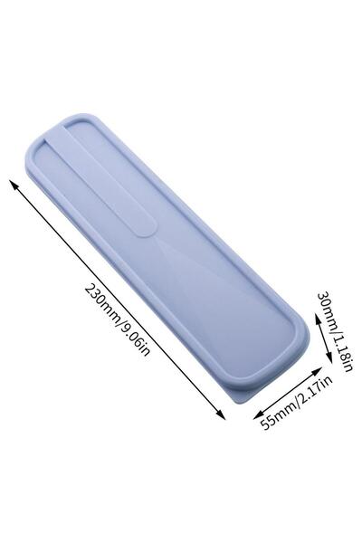 Choice3 Blue Tableware Box Environmental Cutlery Box Portable FlipCover Type ...