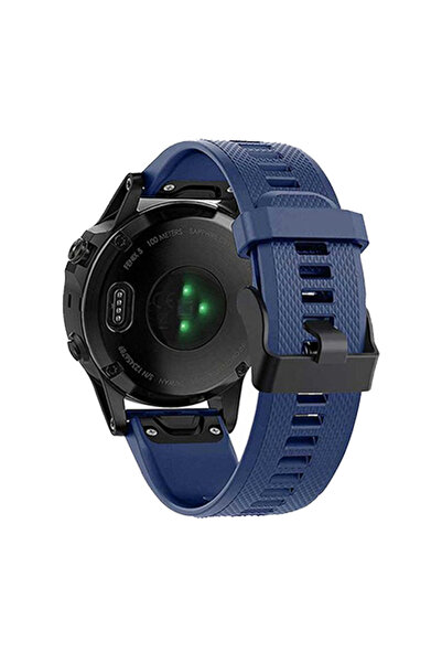 Choice17 سوار ساعة من السيليكون الأزرق الداكن بعرض 22 مم، متوافق مع ساعات فين...