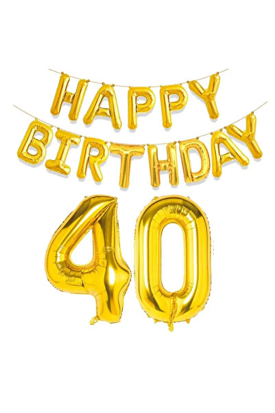 Choice12 Other As the picture BIRTHDAY 40 15PCS Gold Foil Ballo Happy Birthda...