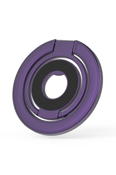 Choice3 حامل مغناطيسي حلقي مزدوج الجوانب بنفسجي اللون، قابل للطي، متوافق مع M...