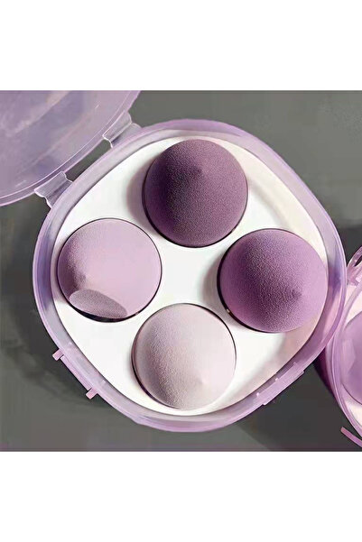 Choice3 PURPLE 4Pcs Makeup Sponge Powder Puff Dry and Wet Combined Beauty Cos...