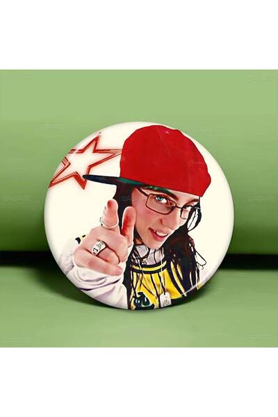 Choice دبابيس كرتونية دائرية مصنوعة يدويًا، مقاس 25×25 مم، من تصميم المغني ال...