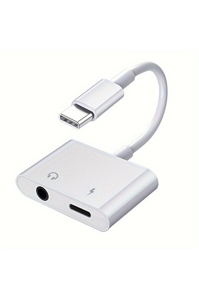 Choice white-1pcs 2in1 Audio adapter USB C to USB C+3.5mm converter one port ...