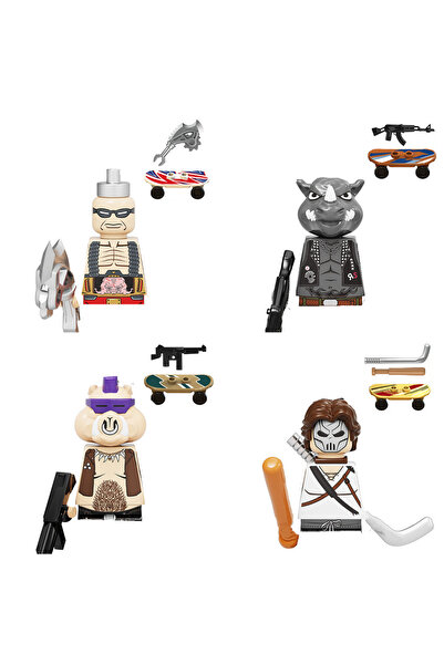 Choice1 4 قطع من مجسمات شخصيات فيلم سلاحف النينجا الصغيرة KF02، مكعبات بناء ل...