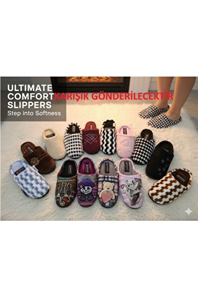 GEZER 3 Pairs of Winter Home Slippers