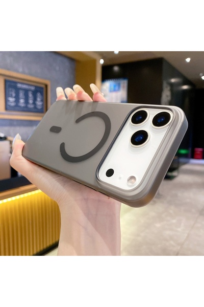 Choice53 غلاف هاتف آيفون إير الأسود الشفاف من آيس mist مزود بشحن مغناطيسي لهو...