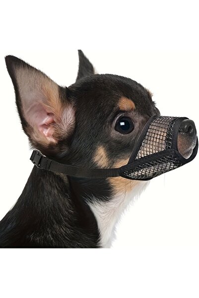 Choice XS black Mesh Muzzle For Short Snout And Small Medium Dogs Anti-Biting...