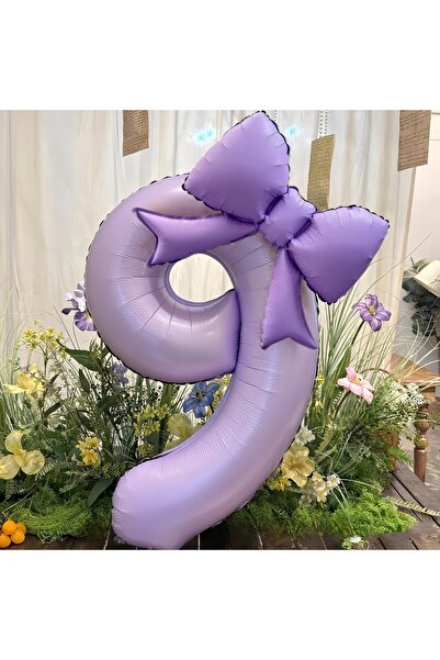 Choice Number 40inch HG9151-9 2pcs 40inch Cream Purple Number 0-9 Balloon wit...