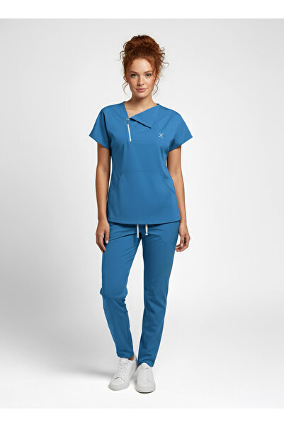 X Medical Wear Ms Single Collar Serisi Takım Scrubs
