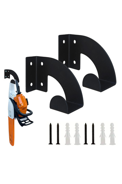 Choice1 2pcs black Chainsaw Holder Heavy Duty Metal Chainsaw Hanger Rack Tool...