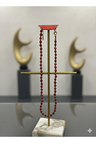 Zihintaşı Atölyesi Original Coral Natural Stone Handmade Necklace