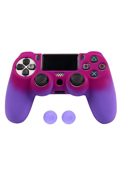 Choice A0594-2 For PS4 Controller Silicone Cover Gradient with Trigger Caps P...