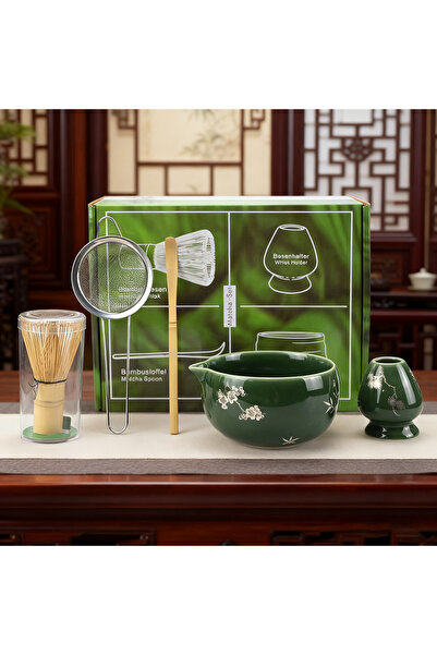 choice2 طقم خفاقة ماتشا أخضر فاتح مكون من 5 قطع (قطعتين/4 قطع/5 قطع) - وعاء م...