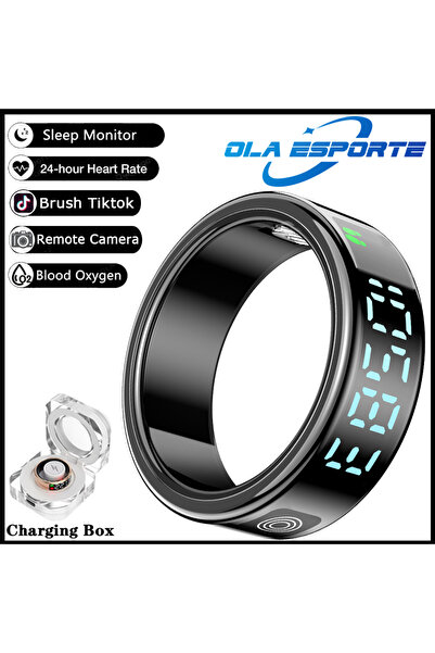 Choice30 خاتم BlackPro 2025 الذكي بشاشة عرض تعمل باللمس، وشحن لاسلكي، وميزة إ...