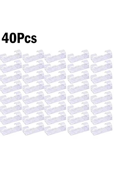 Choice 40 مشبكًا لتنظيم الكابلات الشفافة، حامل أسلاك ذاتي اللصق، لتنظيم أسلاك...